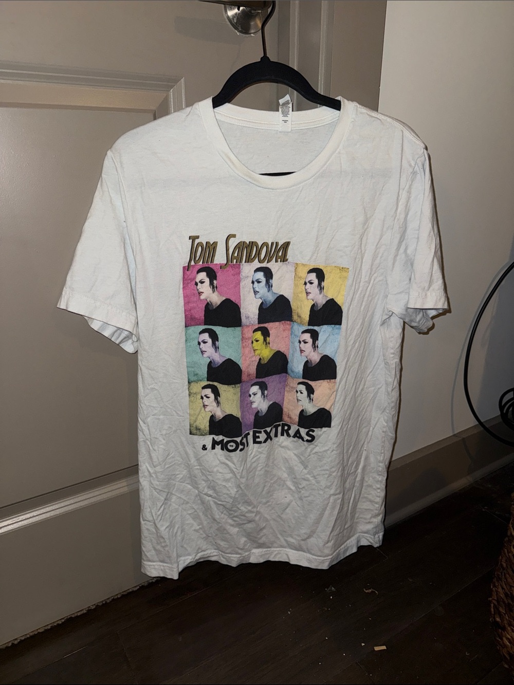 Tom Sandoval White Graphic Band T-Shirt
